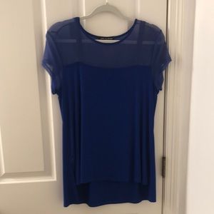 Cable and Gauge Royal blue tunic length shirt